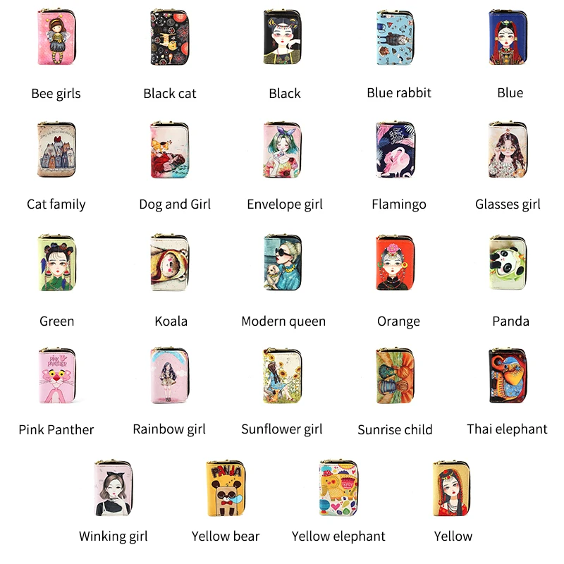 GFLV Brand 2019 New Korean Card Holder Wallet Women Square Zipper Purse Cute Cartoon Short Coin | Багаж и сумки