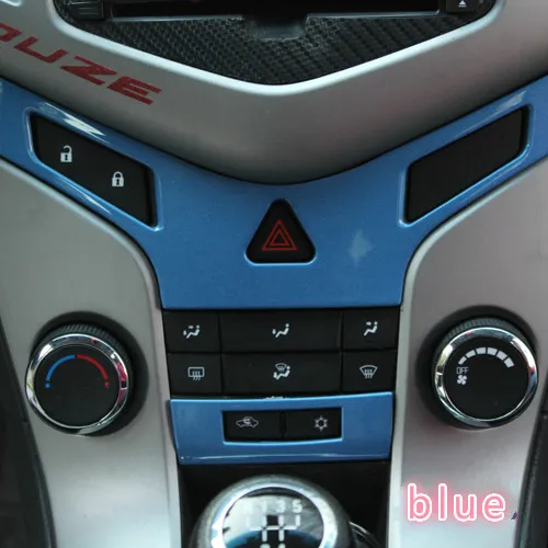 FUNDUOO для chevrolet cruze 2009- синий/серебристый ABS интерьер автомобиля Передняя центральная консоль панель украшения отделка Стайлинг