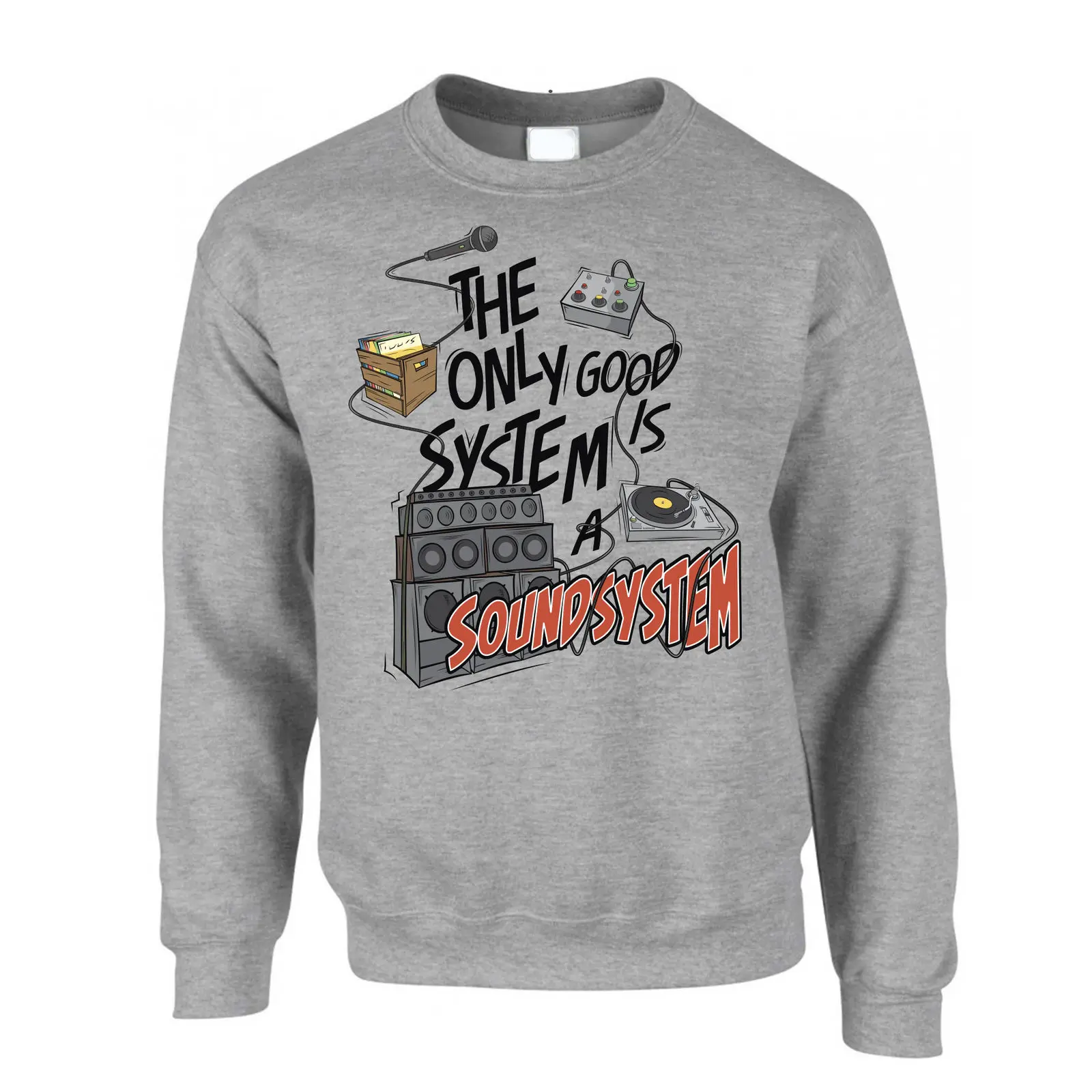 Musik Unisex-Pullover Das einzige Gute-System ist ein Tonsystem | Мужская одежда