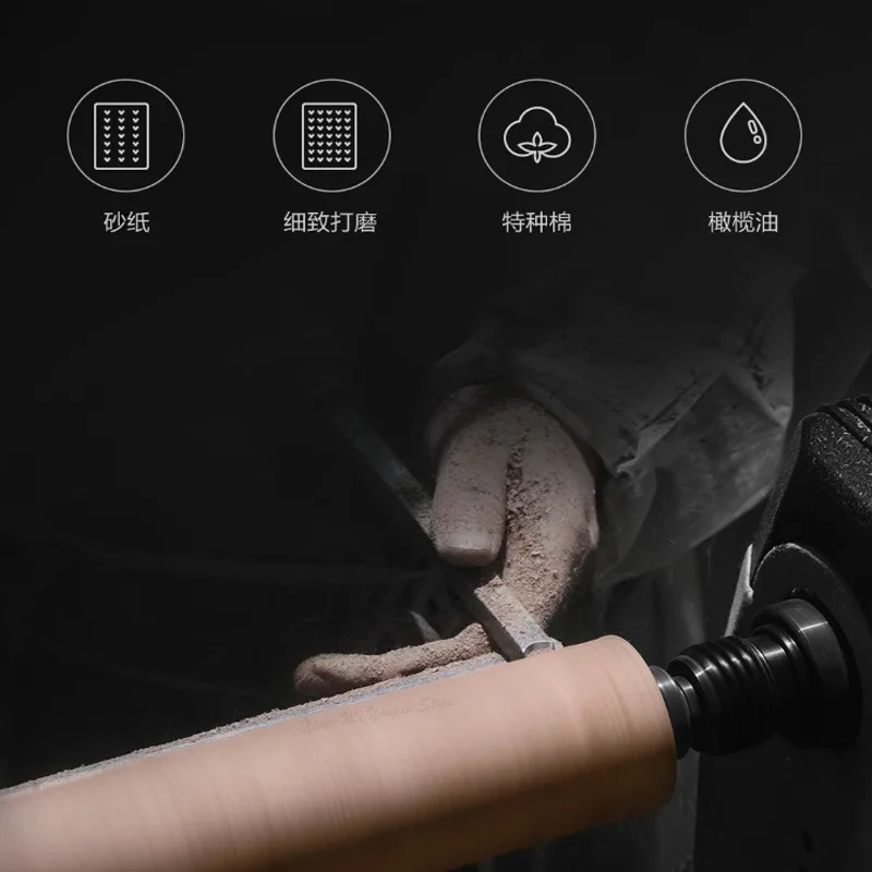 Xiaomi Mijia натуральное бревно Скалка мелкая шлифовка без дополнительного химического покрытия антипригарные инструменты для приготовления пищи 32*400 мм