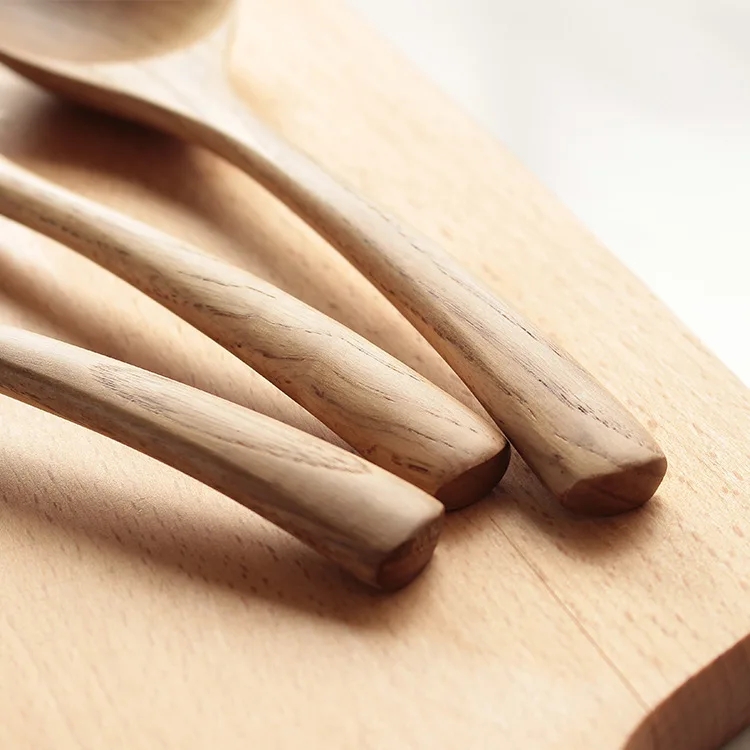 Деревянная ложка каштановый креативный ковш для супа маленькая в японском стиле