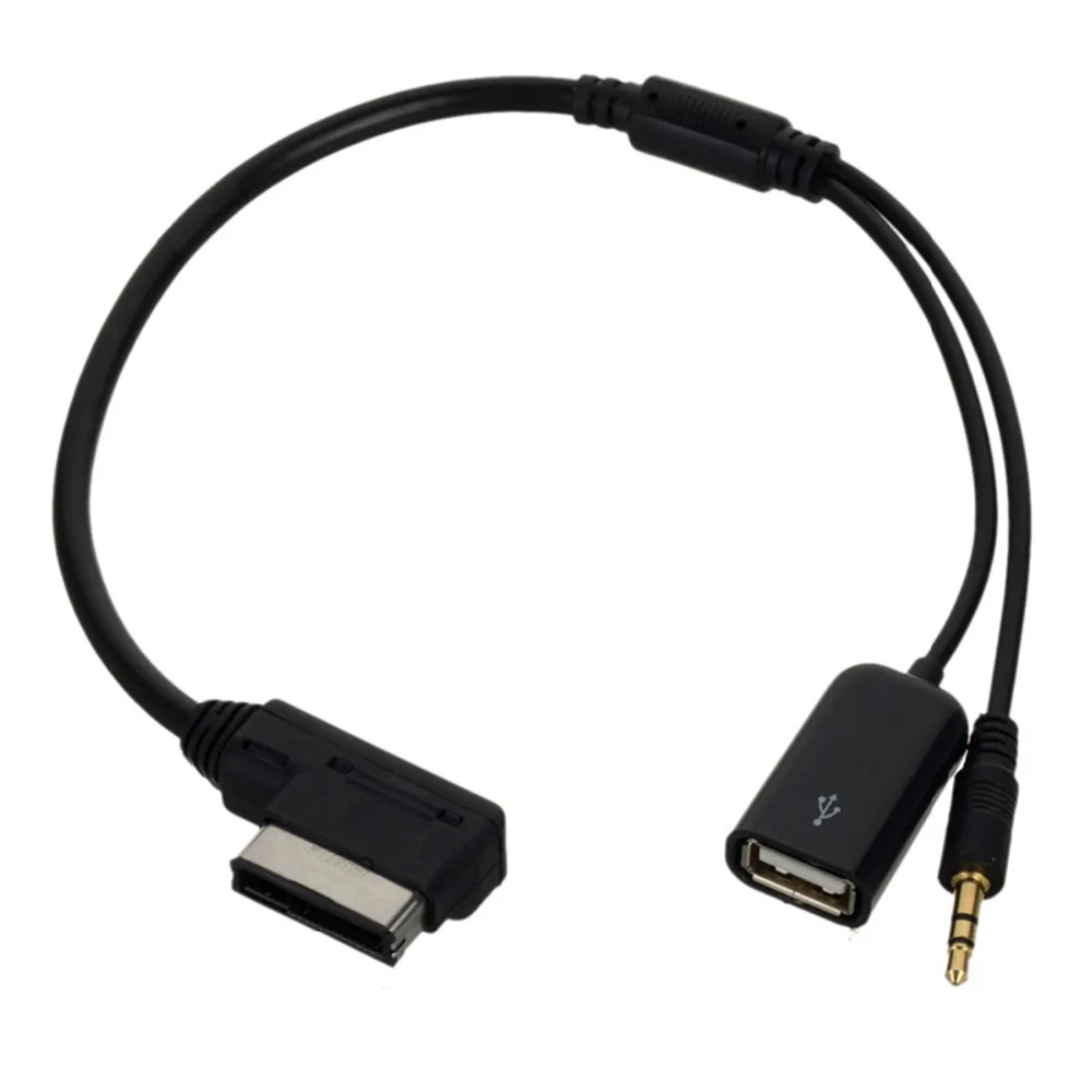 

Media In AMI MDI to Stereo 3.5mm Audio & USB Female Aux Adapter Cable 30cm For Car VW AUDI 2014 A4 A6 Q5 Q7