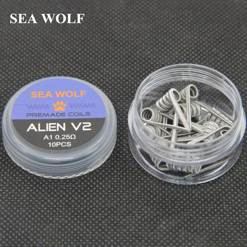 NEW SEA WOLF 10 шт./лот готовые катушки ALIEN V2 проволочные нагревательное сопротивление