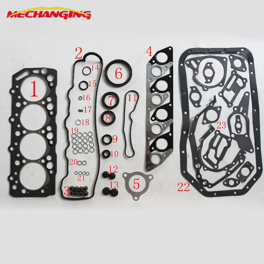 4D55T For CHRYSLER PICK UP PAM 50 Full Set Automotive Spare Parts Engine Auto Gasket MD050092 50086300 |