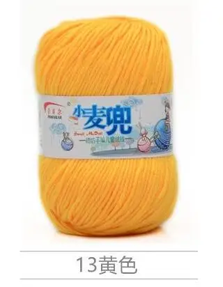 ZENGIA 1pc Knitting Yarn Crochet Thread for Knitting Nanometer Protein Velvet Eco-friendly Soft Yarns for Baby Cloth 50g/Ball - Цвет: 13