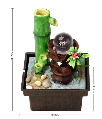 Настольный водяной фонтан бамбуковые украшения фэн-шуй на удачу для офиса