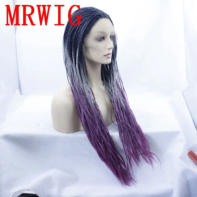 MRWIG средняя часть коробка косы Glueless передний парик шнурка 26in 650 г реальное