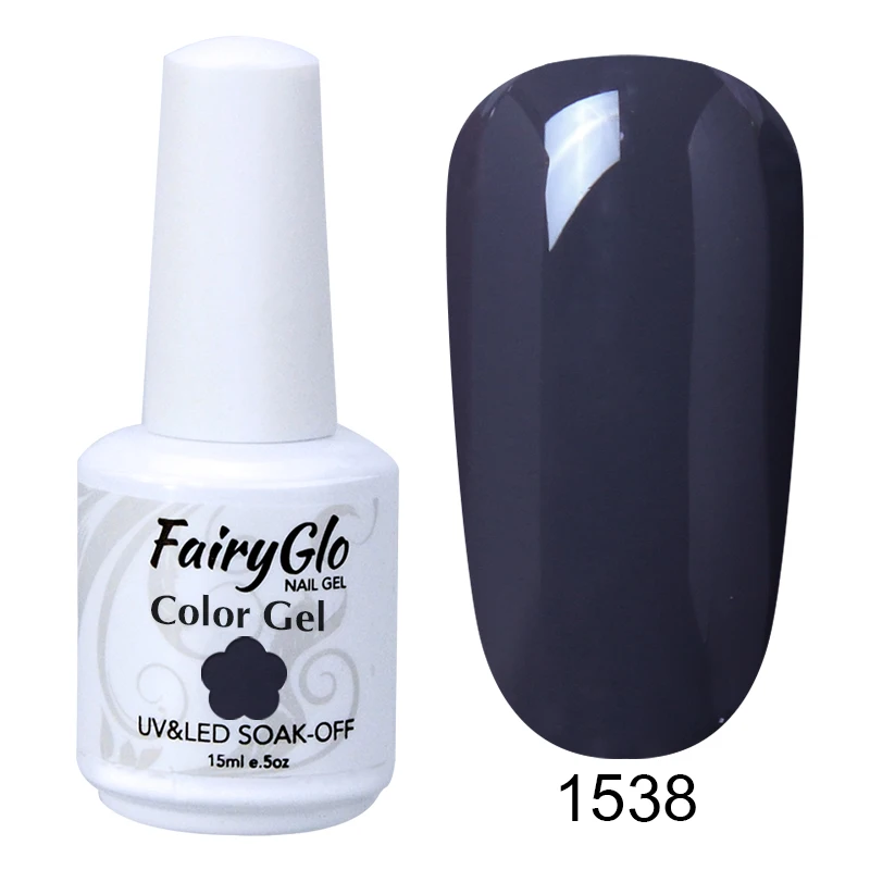 1538 FairyGlo 15 мл белый флакон гель для ногтей УФ-гель для ногтей верхнее покрытие длинный последний Гибридный гель лак обычный лак для ногтей Lucky Enamal - Цвет: 1538
