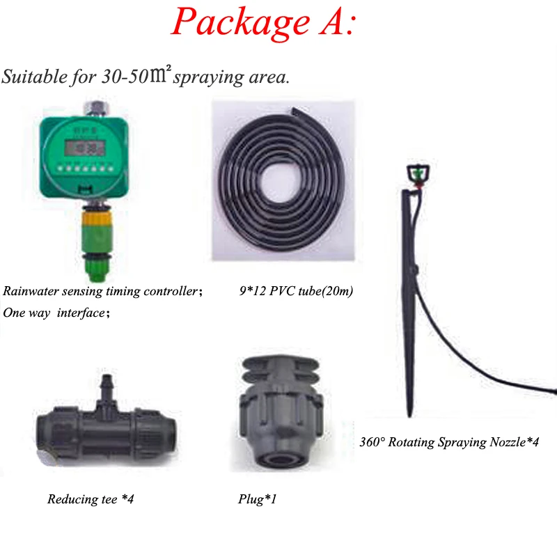 Water Sprinkler With 4 Pieces 360 Degree Rotating Spraying Nozzle Timing For Garden Watering Irrigation Device
