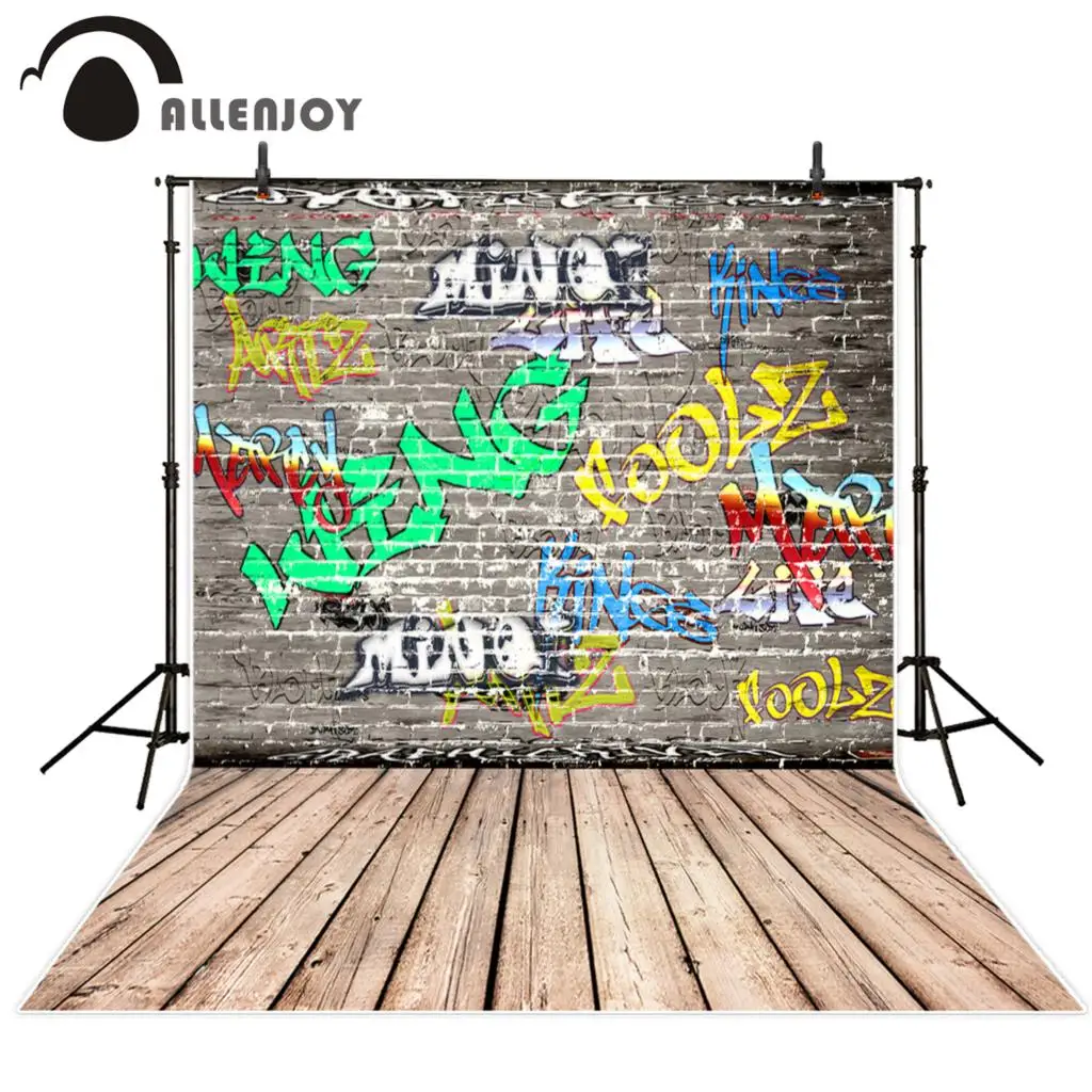 

Allenjoy Фотофон с серой стеной и кирпичей, оригинальный инновационный Молодежный фон для фотографии фон для студийной фотосъемки