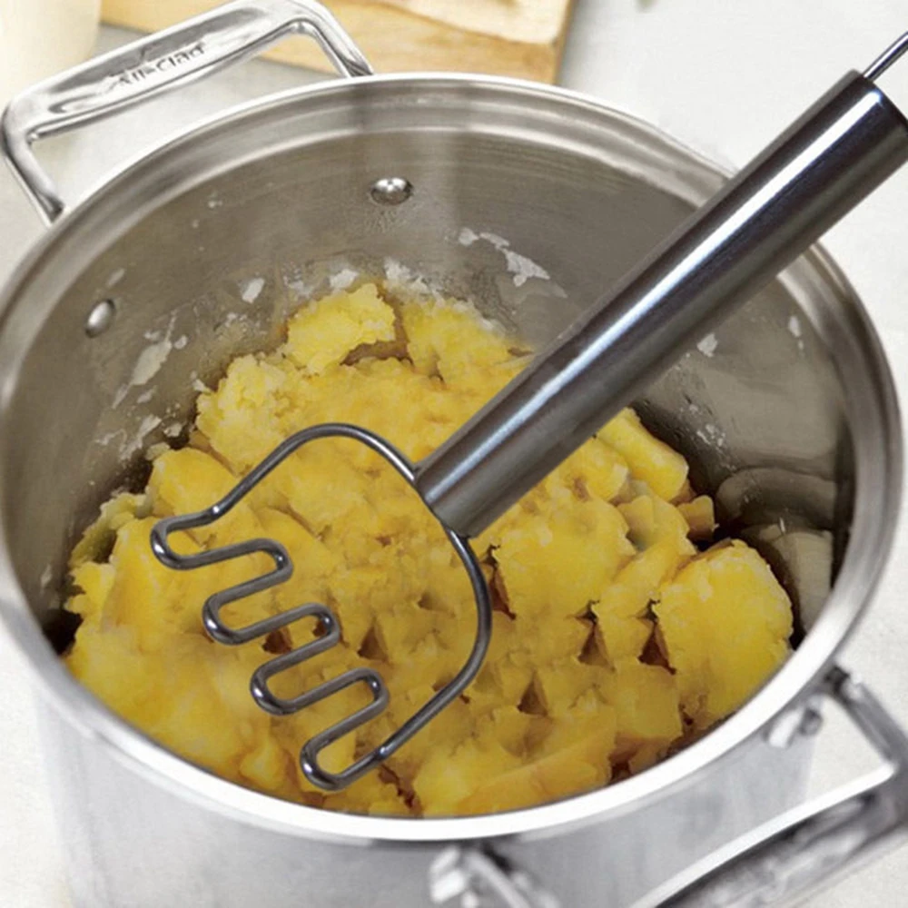 PFashion Salad Potato Crusher DIY Egg Vegetable Baking Stainless Steel Masher Kitchen P | Дом и сад