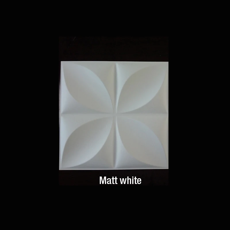 Matte white 3D пластиковые формы для 3D плитки панели s плесень штукатурка стены камень стены искусства Декор ABS пластиковые формы 3D стены панели наклейки потолочные панели - Цвет: Matte white
