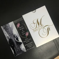 10pcs newest hot sell laser cut acyrlic wedding invitation card custom printing design