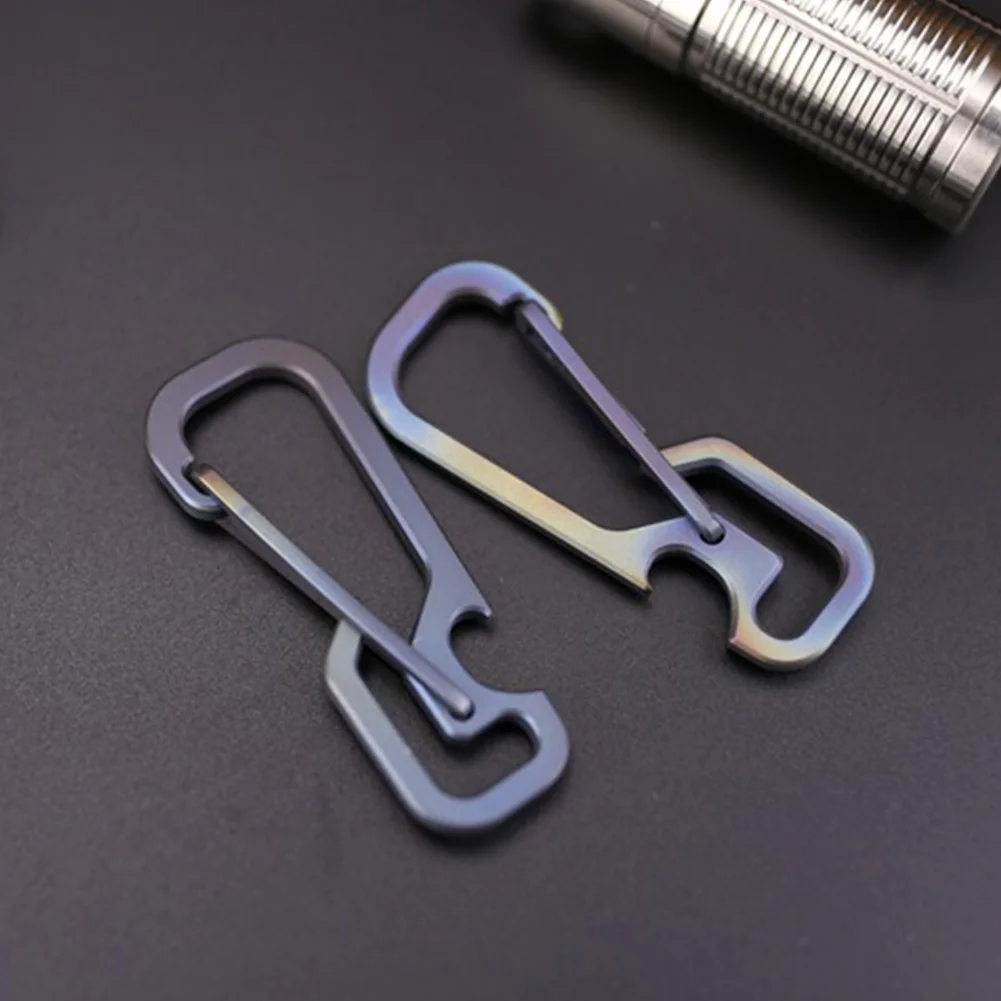 Quick Release Titanium Alloy Climbing Accessories Multifunction Keychain Hanging Traveling Hook Strong Mountaineering Buckle | Спорт и