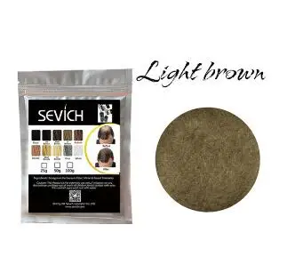 lt brown hair fiber Refill волосы волокна 25 г средство против выпадения волос Уход мгновенный утолщение волос порошок наращивание волос парик для наращивания Салон красоты макияж - Цвет: lt brown hair fiber
