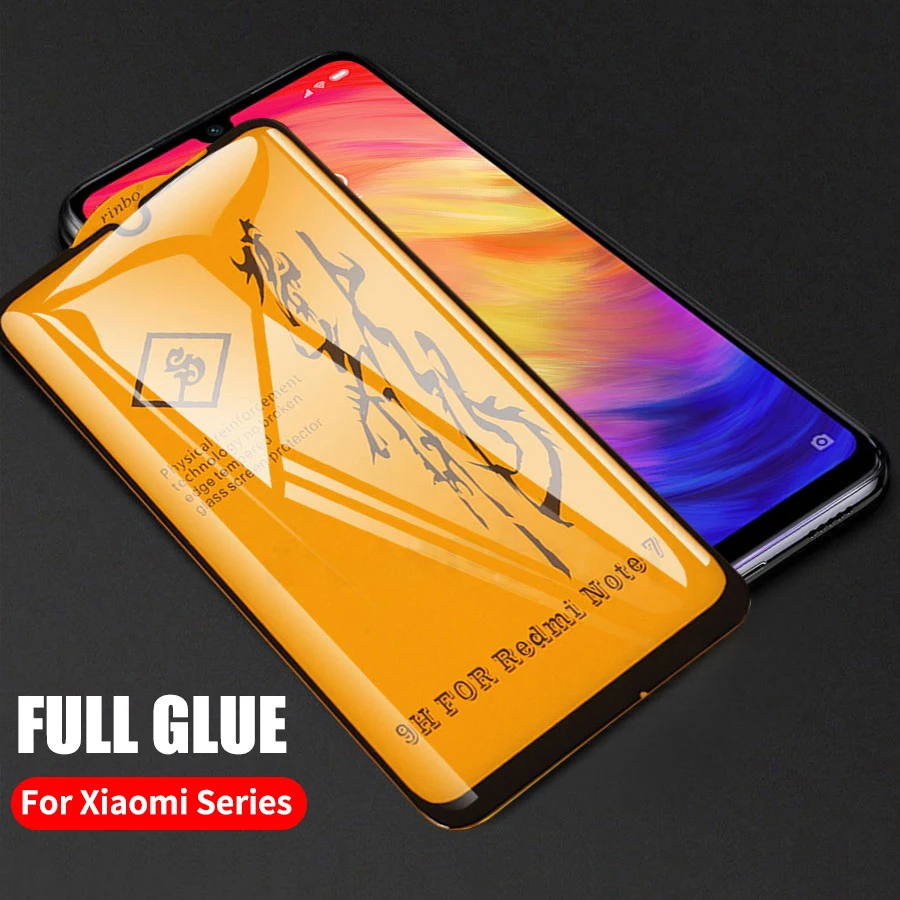 6D полный клей покрытие из закаленного стекла для Xiao mi Pocophone F1 9 T 8 A2 Lite x 3 Red Note 7 6 5 K20