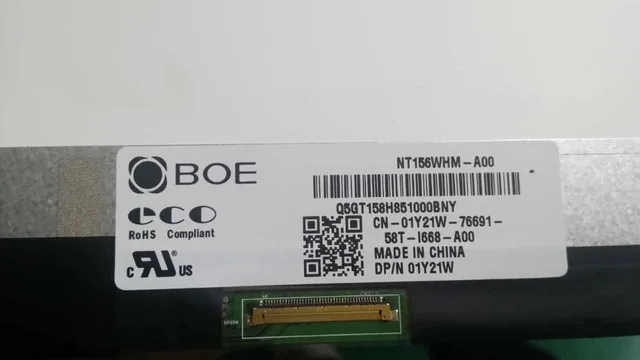 Матрица ноутбука сенсорный ЖК экран 15 6 &quot для Dell D/PN 01Y21W Inspiron 5558 P51F HD 1366X768|ЖК-экран