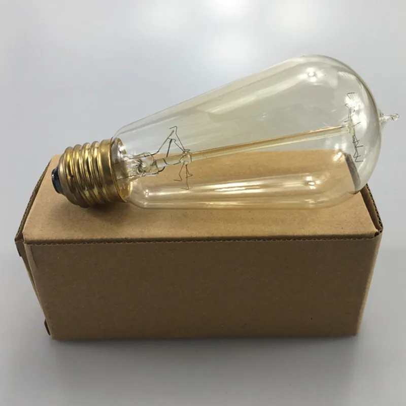 

10pcs 40W/60W 110V 220V E27 Filament Edison Bulbs Incandescent Lamp Decor Light Bulb Tube Filament Tungsten Edison Light