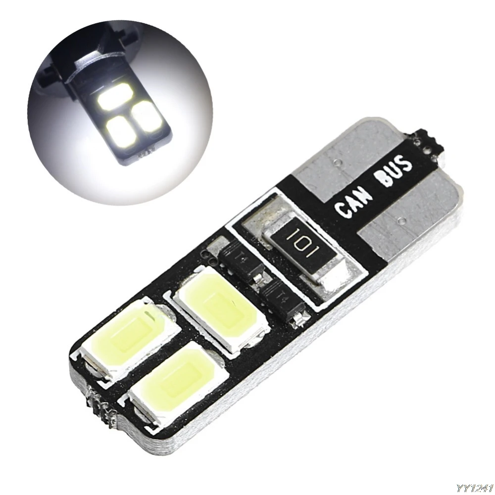 

10 x T10 5630 6SMD W5W Car LED CANBUS No Error Width Light Plate Lamp hot sell