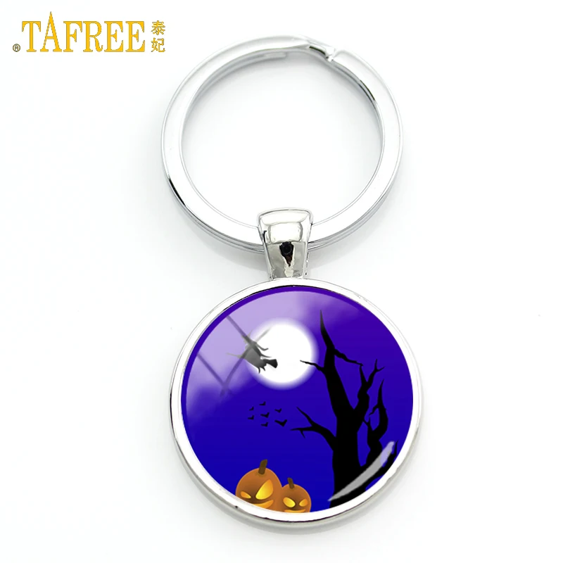 TAFREE 2017 новые подарки на хэллоуин брелок ювелирные изделия черный кот летучая