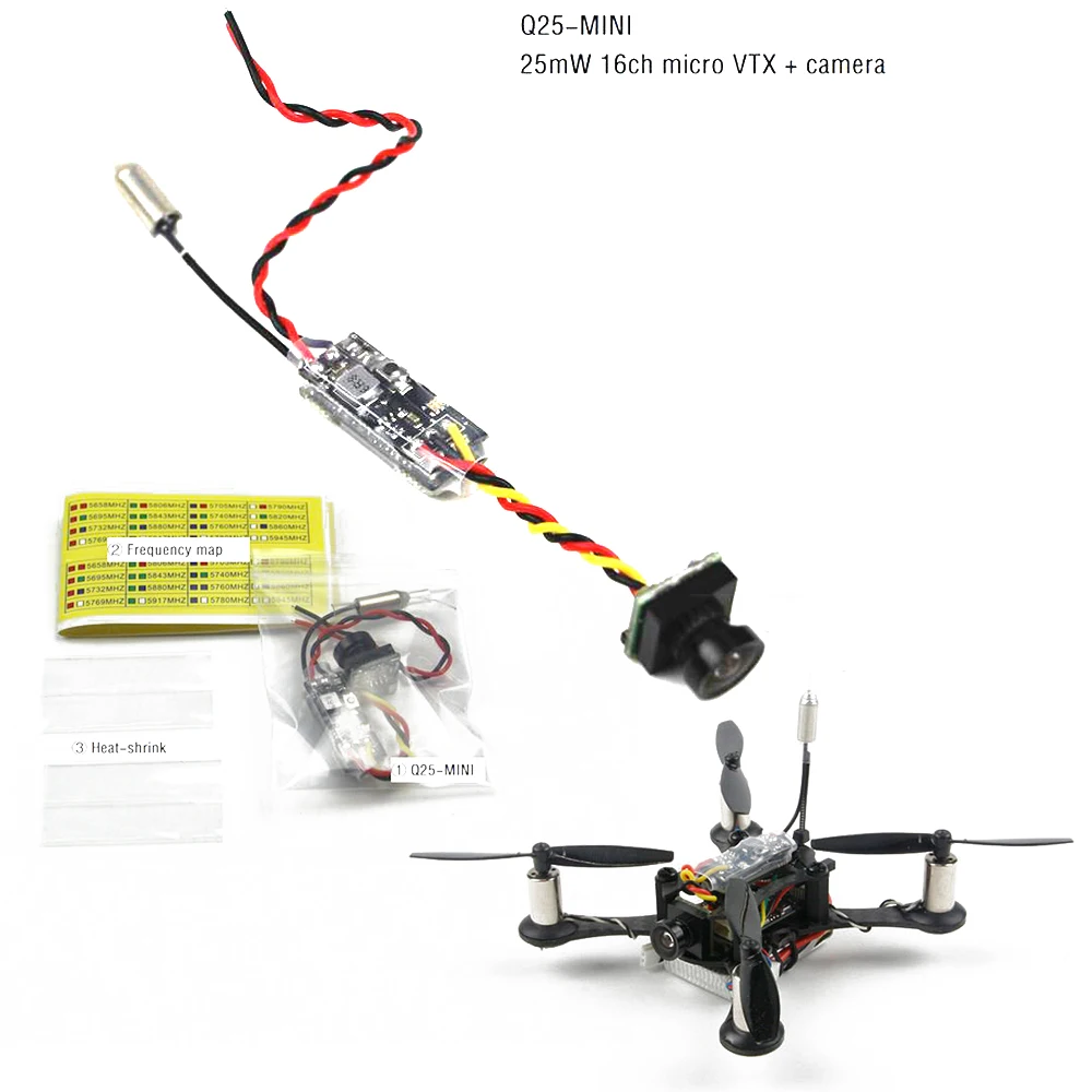 1 шт. kingkong Q25 5 8G 25mW 16CH micro AV передатчик с 600TVL FPV камерой для камеры