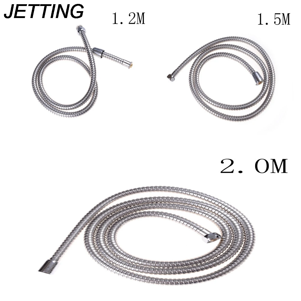 

JETTING New Shower Hose Bathroom Fixture 1.2M/1.5M/2M Shower Head Hose Handheld Stainless Steel Bathroom Flexible Tube