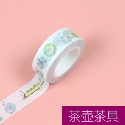 15 мм X 7 м милые Lotkawaii цветок еда Животные декоративные васи клейкие ленты DIY Скрапбукинг Маскировочная лента школьные офисные принадлежности - Цвет: 02