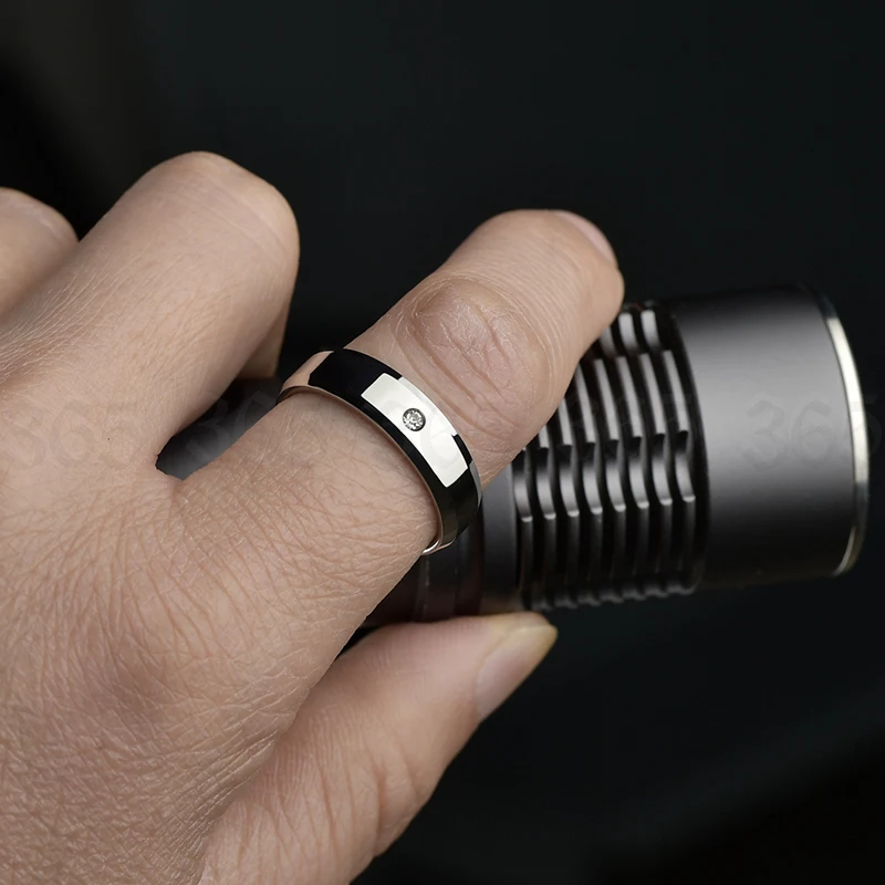 Простые Кольца для пар из нержавеющей стали с кубическим цирконием свадебные