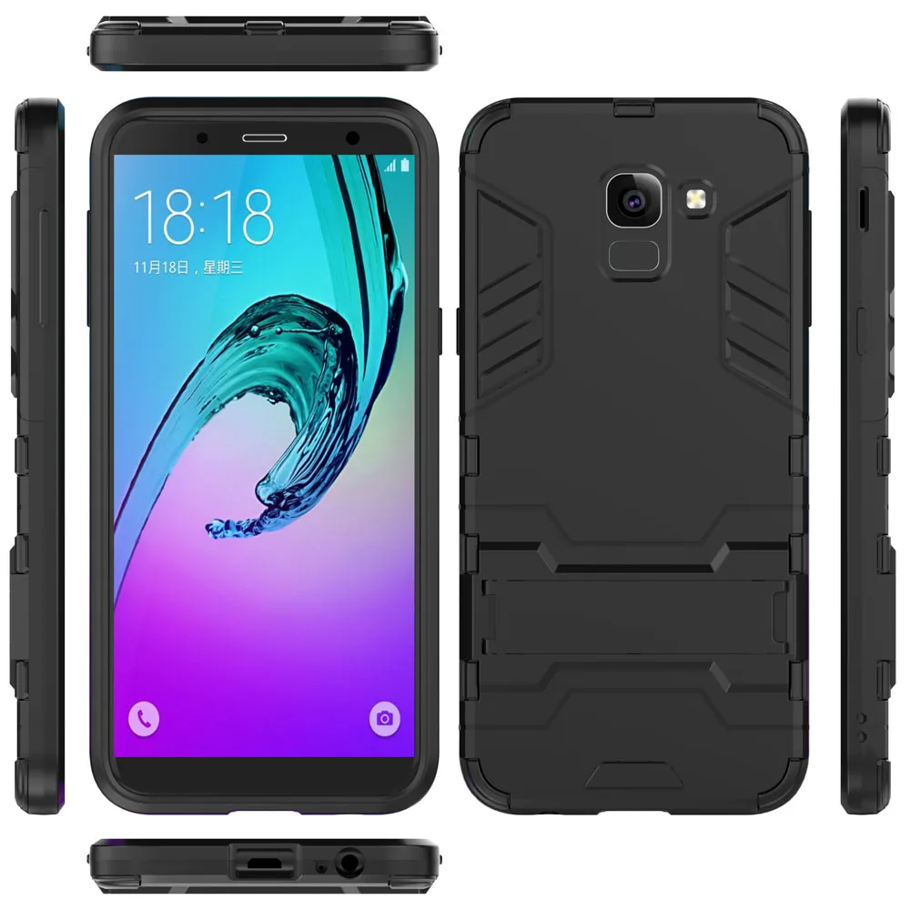 2In1 Hybrid Robot Armor Case With Kickstand Anti Shock Impact Protective Back Cover For Samsung Galaxy J6 2018 J600 J600F J600G | Мобильные