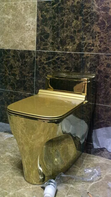 売る 305ミリメートルピット間隔ゴールド潜水艦タイプトイレ水ゴールドトイレ浴室ワンピースセラミックclosestoolスパイラルサイフォンニオイガメ