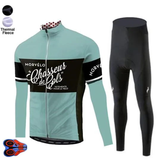 Комплект для велоспорта Morvelo зимний с флисовой подкладкой длинным рукавом