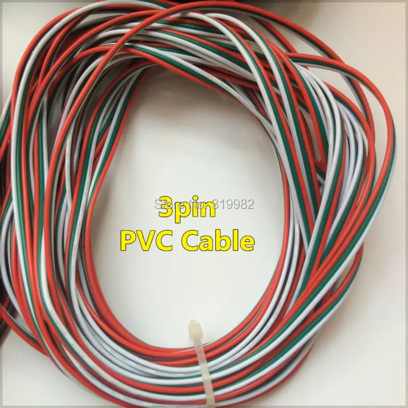 5 метровый 3 контактный провод красный зеленый белый луженая медь 3P 22AWG