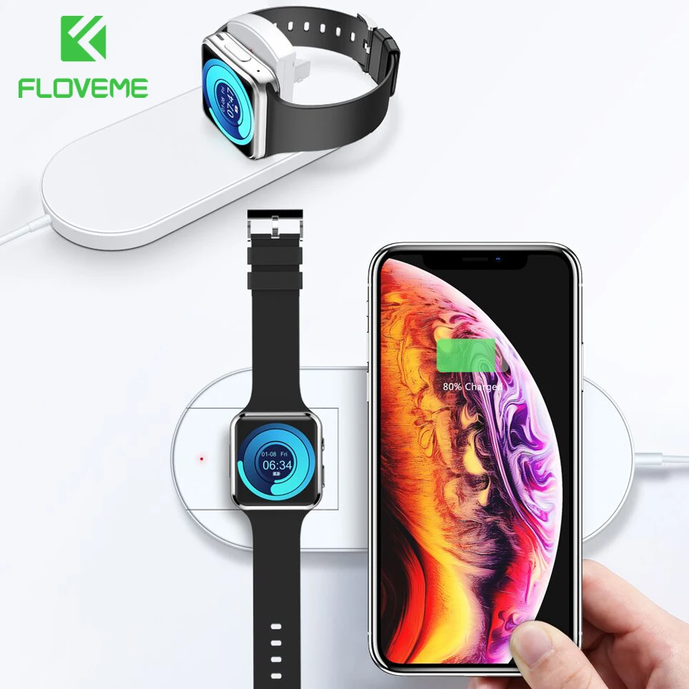 FLOVEME Беспроводной Зарядное устройство для iPhone XR XS MAX X 8 QI зарядного устройства Apple