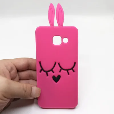 Мультфильм силиконовый массажер чехол для телефона для Samsung A3 формы миньонов мягкий чехол для Samsung A5 A520 и A7 A720 крышка - Цвет: Red Rabbit