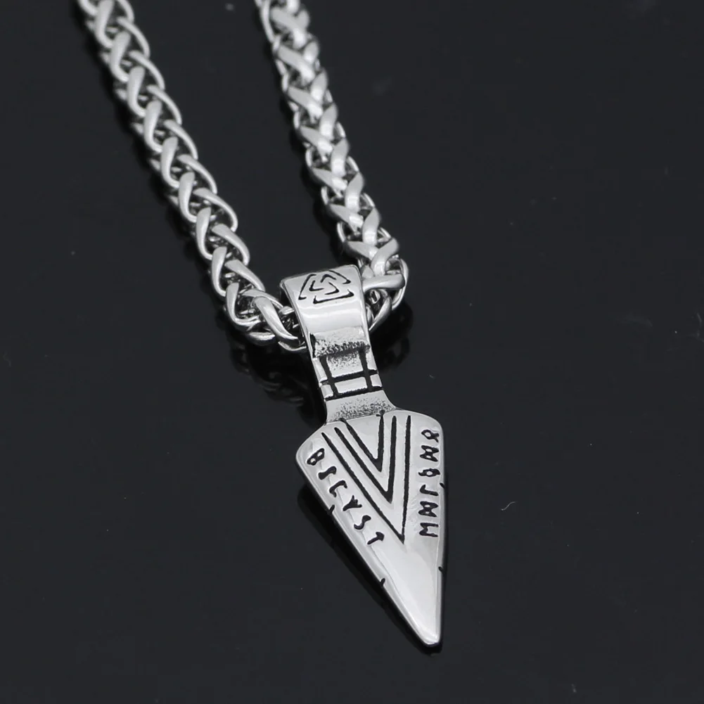 Норвежский викинг valknut odin меч Gungnir ожерелье с подвеской в форме Руны из