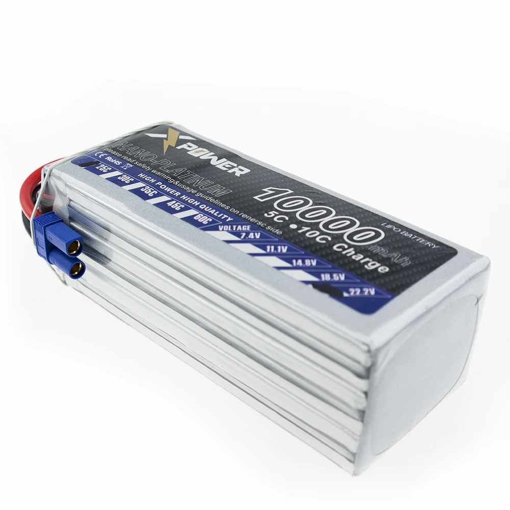 Литиевая батарея Lipo 22 2 в 10000 мАч разъем EC5 или T XT60 для радиоуправляемого вертолета