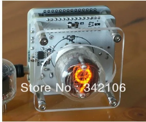 Бесплатная доставка! USB однозначные часы nixie QS30 1 светящаяся трубка с датчиком|clock