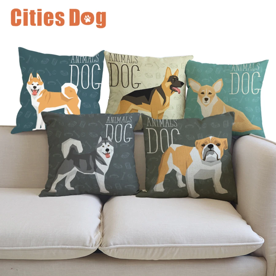 Подушки в виде собак Чехлы Подушка Мопс Сибирского Хаски Бульмастиф