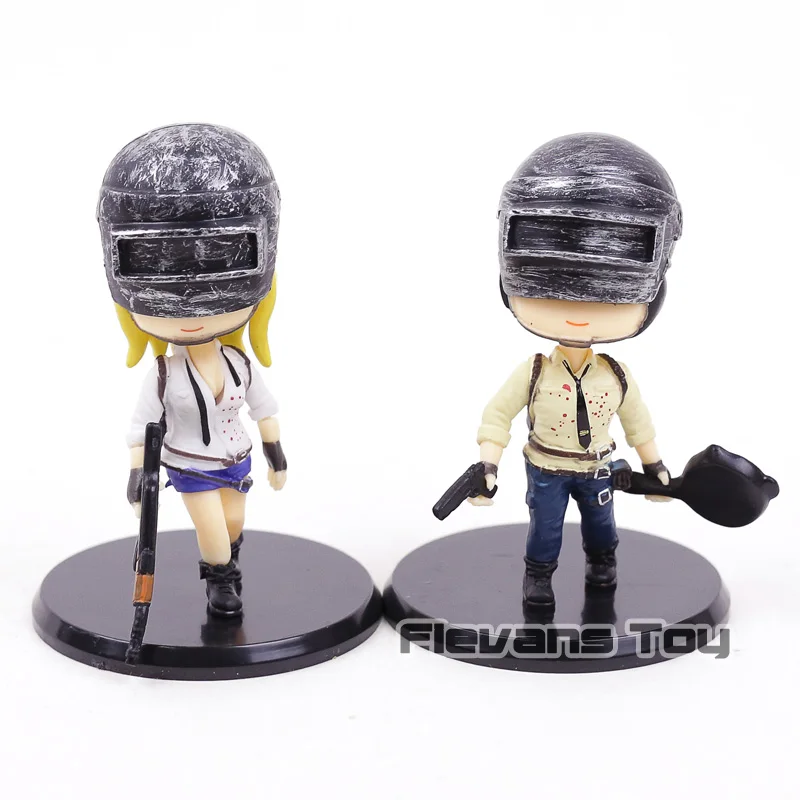 A PUBG Playerunknown's BattleGrounds ПВХ Рисунок версии игрушечные лошадки модель украшения автомобиля куклы 2 шт./компл./ - Цвет: A