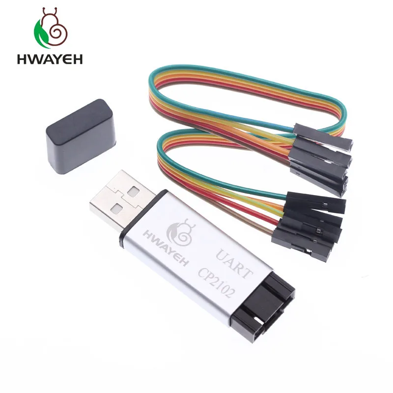 Алюминиевый корпус CP2102 USB 2 0 для TTL UART модуля 6 контактный последовательный