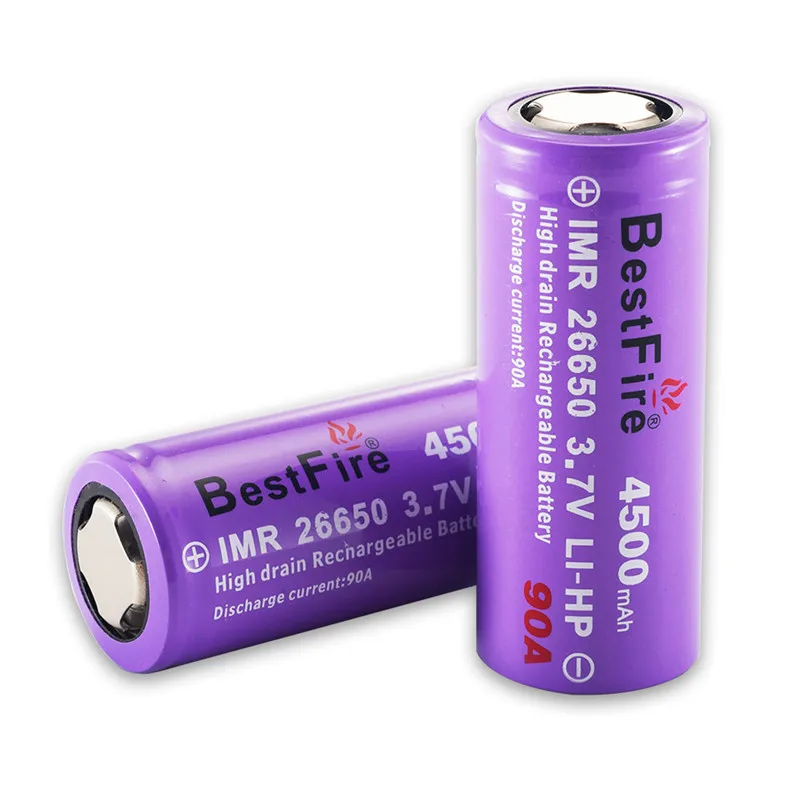 26650 литий-ионная аккумуляторная батарея 3 7 V литиевая IMR 4500mAh 90A для светодиодного
