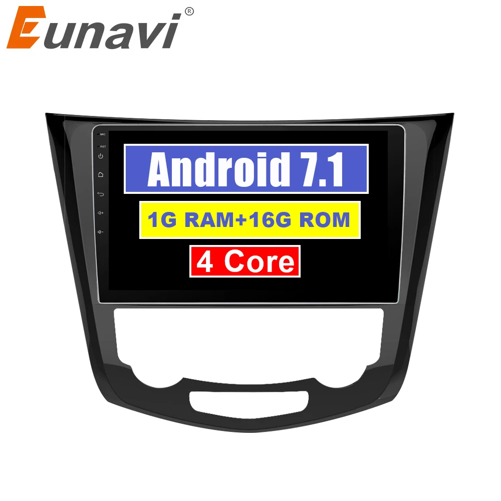Eunavi 2 din Android 7 1 Автомобильный gps радио плеер для Nissan X Trail 2014 Ail 2017 Мультимедиа Стерео