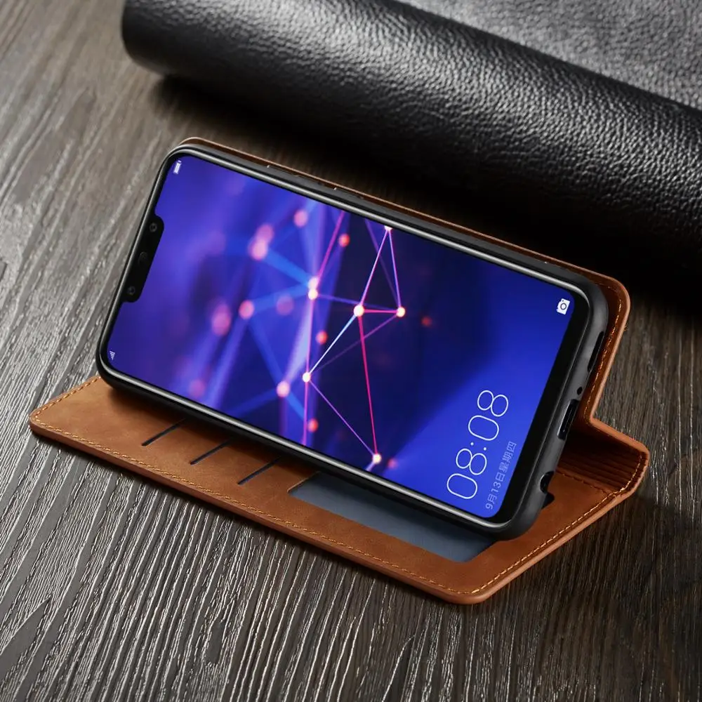 Роскошный кожаный чехол для телефона Huawei Mate 20 Pro Магнитный кошелек Lite книжка с