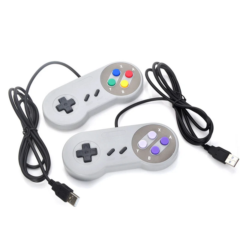 Портативный игровой джойстик в стиле ретро USB контроллер для SNES подходит Windows ПК