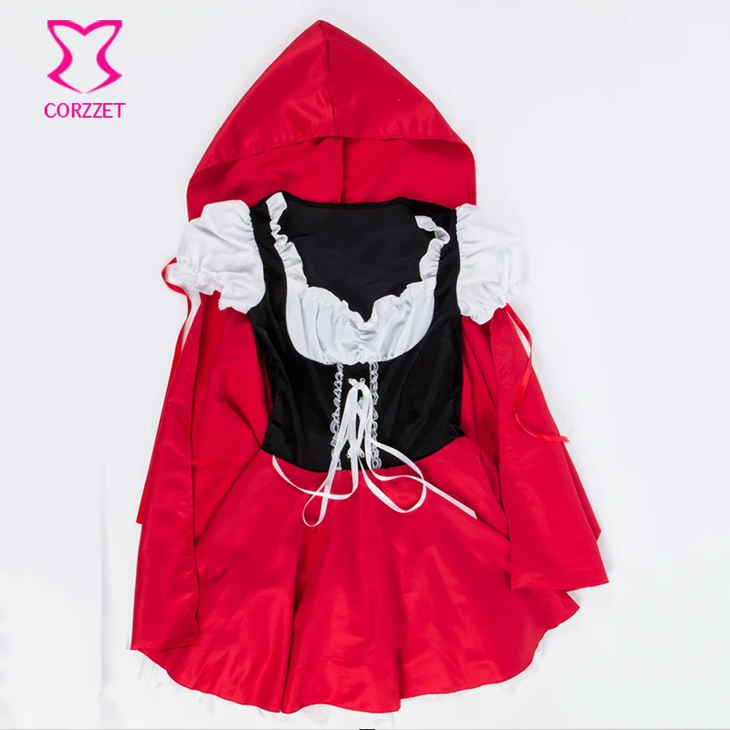 

Plus Size Cosplay Red Riding Hood Costume Burlesque Clothing Mushroom Cinderella Fancy Dress Halloween Costumes For Women Adults
