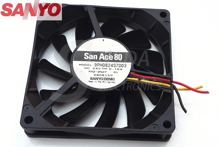 Для Sanyo 9PH0824S7D03 8015 8 см 80 мм тихий постоянный ток 24 В 0 16 а тонкий источник питания