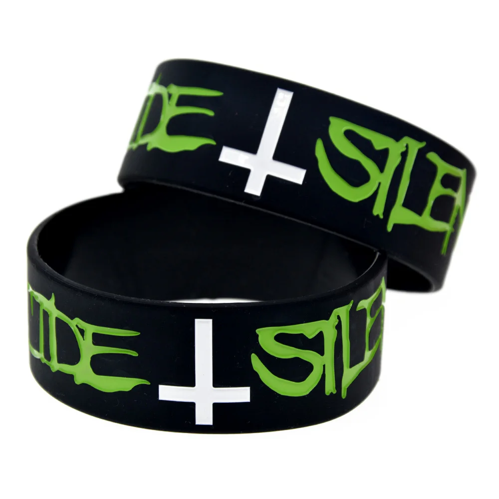 1 шт. Suicide Silence &quotсиликоновый браслет ширина дюйм широкий в рекламных целях!