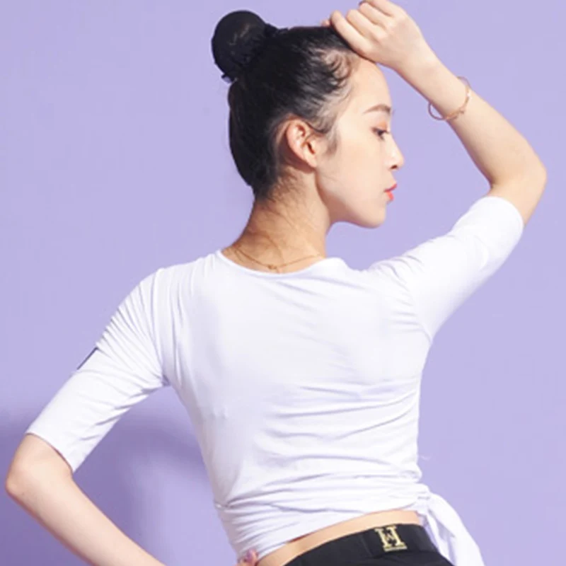 Топ для латиноамериканских танцев женский тренировочный топ танго-ча-сальсы