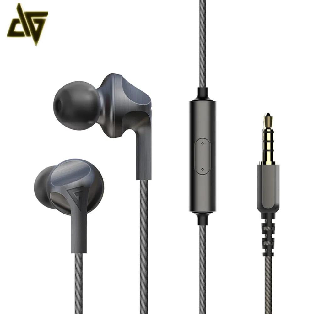 Наушники AUGLAMOUR F200 HiFi 10 мм Graphene Dynamic Driver In Ear с металлическим корпусом из цинкового