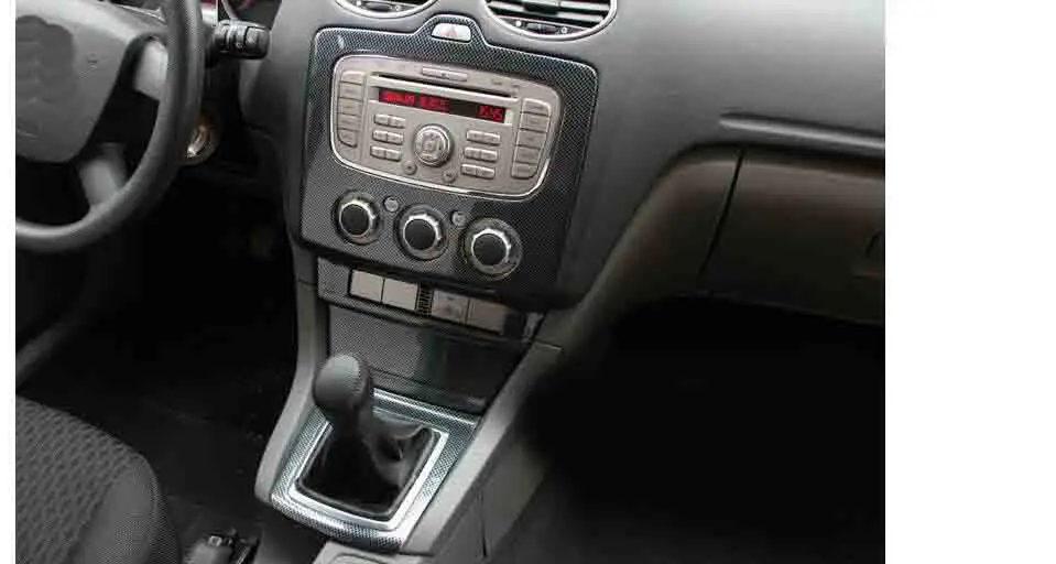 Для Ford focus 2 MK2.5 2009-2011 углеродное волокно стиль консоли шестерни автомобильные аксессуары автомобиль-Стайлинг
